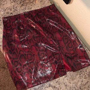 Red snakeskin skirt‼️